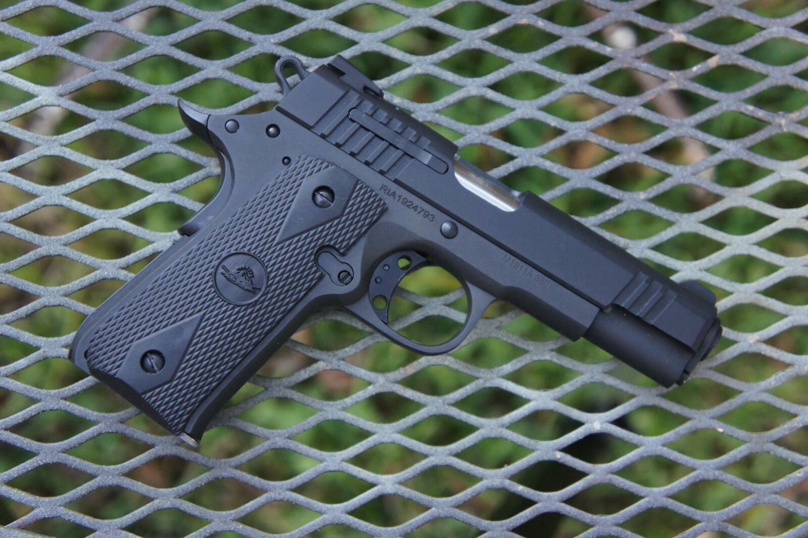 Sony Alpha NEX-3 + Sony E 18-55mm F3.5-5.6 OSS sample photo. Gun, pistol, firearm photography