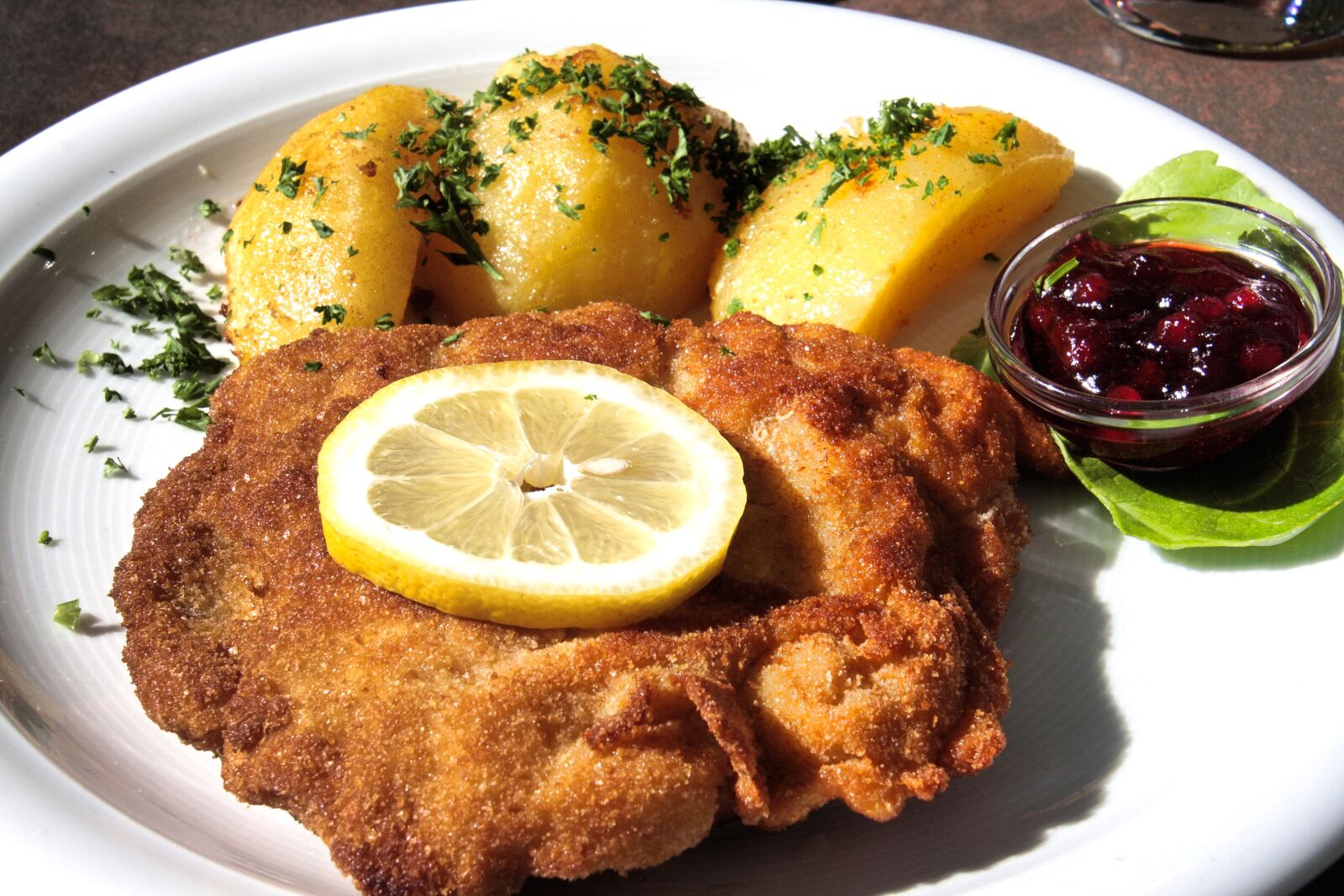Canon EOS 40D sample photo. Schnitzel, wiener schnitzel, eat photography