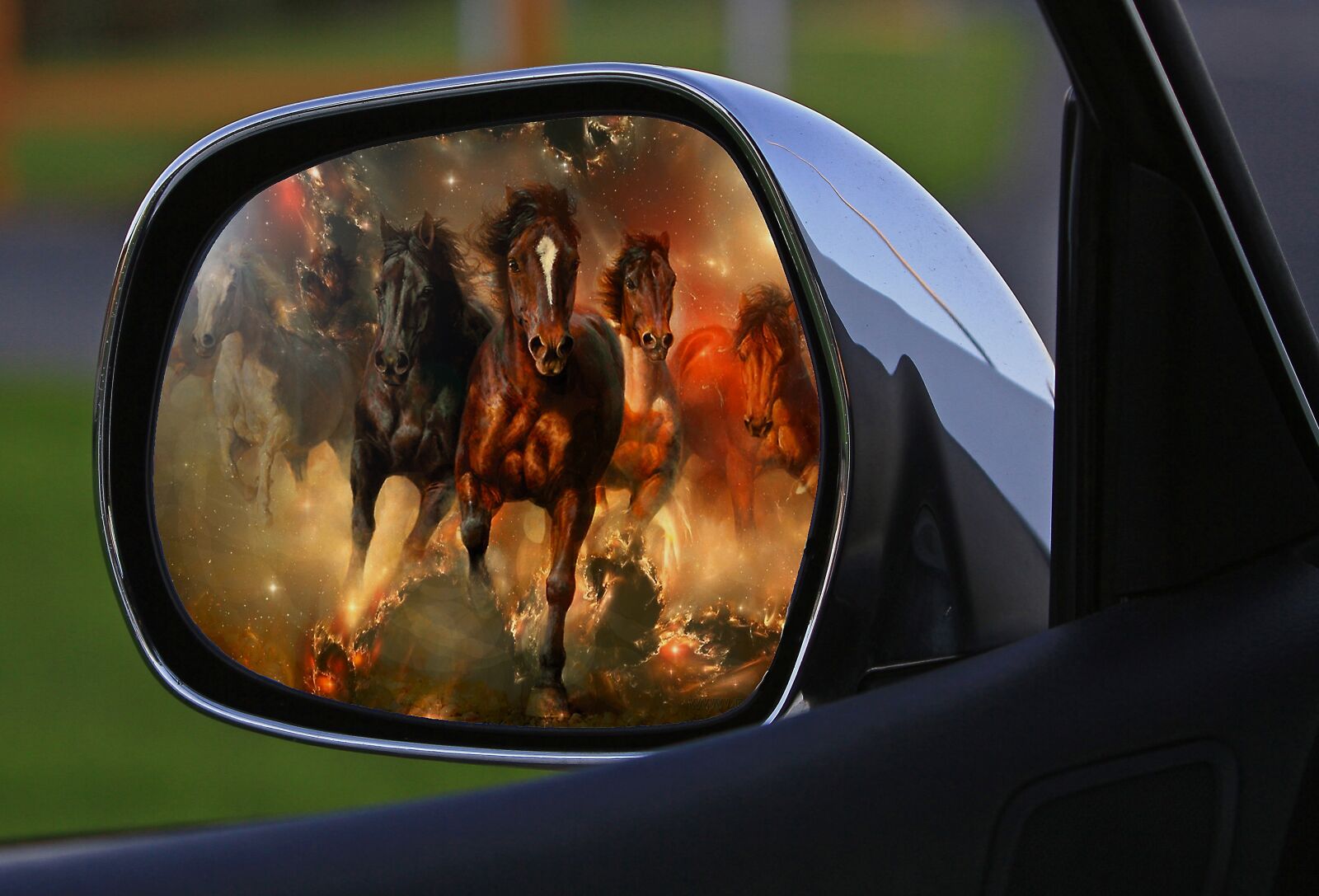 Canon EOS 5D Mark II sample photo. Assembly, rearview mirror, car photography