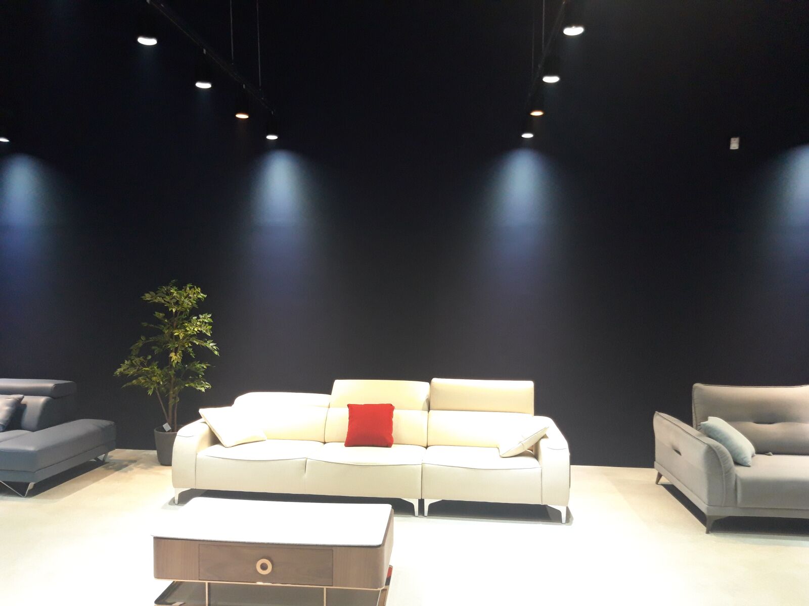 Samsung Galaxy A6 sample photo. Sofa, leather, display photography