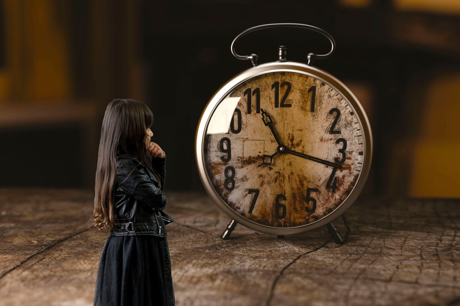 Nikon D3300 sample photo. Clock, girl, child photography