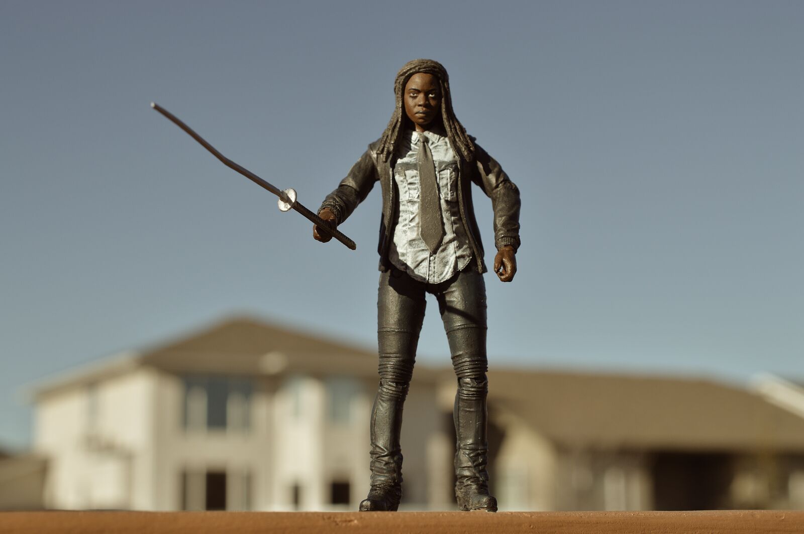 Nikon D3200 sample photo. Walking dead, michonne, sword photography