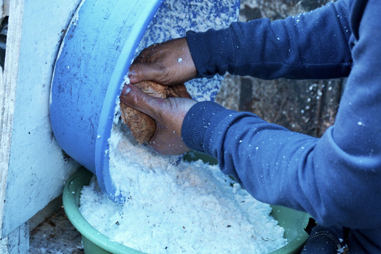 Nikon D5200 sample photo. Coconut, market, seller photography