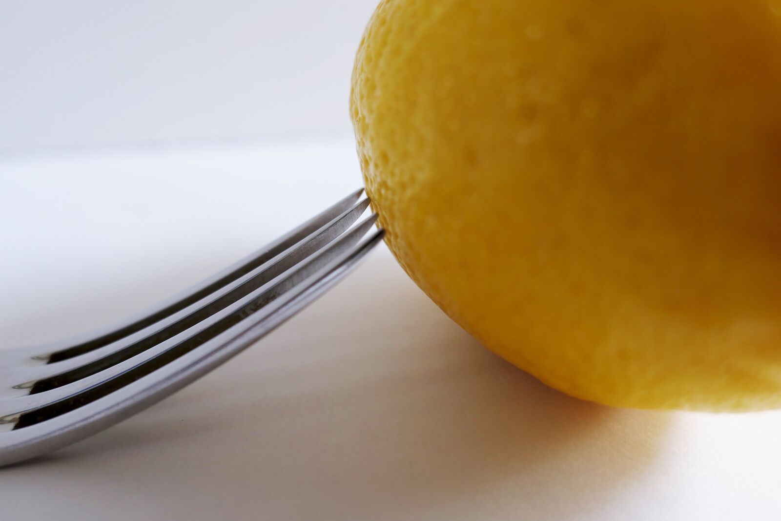 Panasonic Lumix DMC-LX10 (Lumix DMC-LX15) sample photo. Lemon, fork, citrus photography
