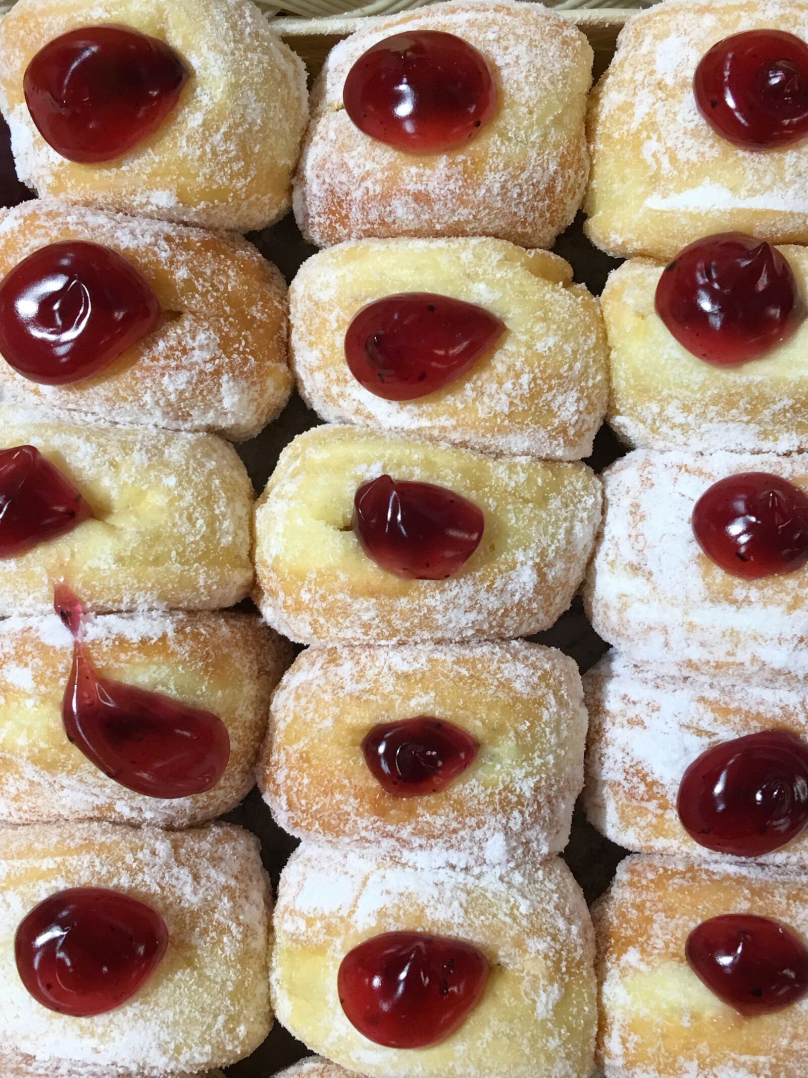 Apple iPhone 6s Plus sample photo. Donuts, jam, red photography