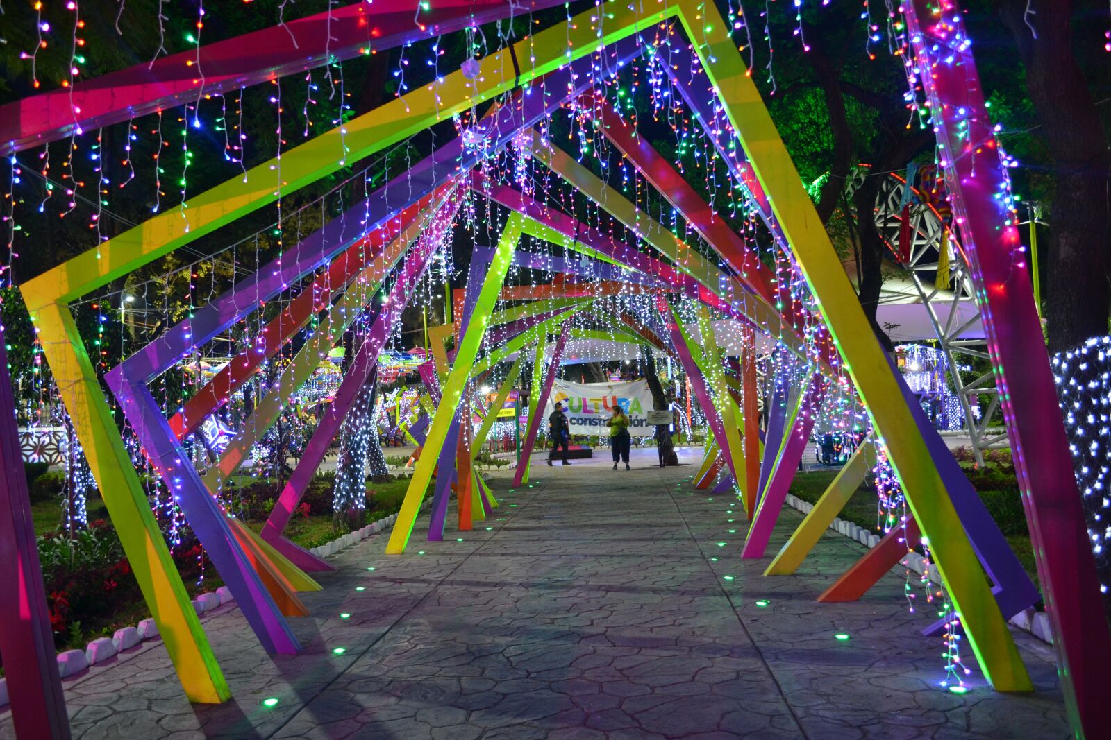 Nikon D3100 sample photo. Lights, christmas, waterfall photography