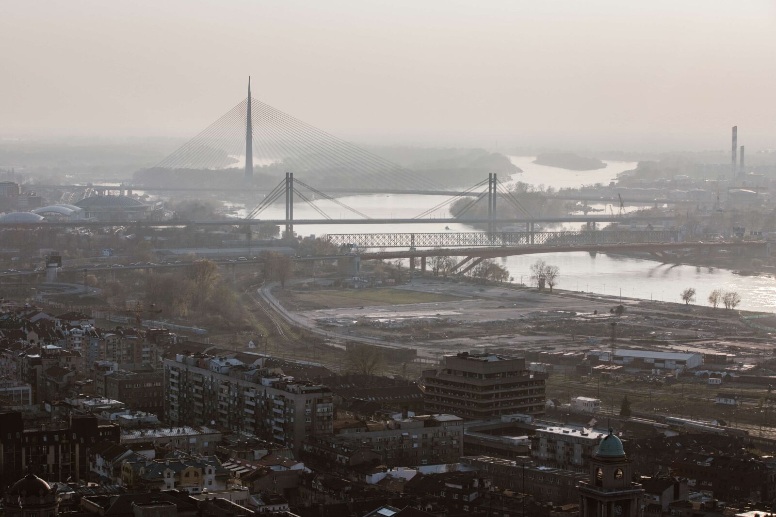 Canon EOS 5D Mark III sample photo. Aerial, bridge, buildings, cityscape photography