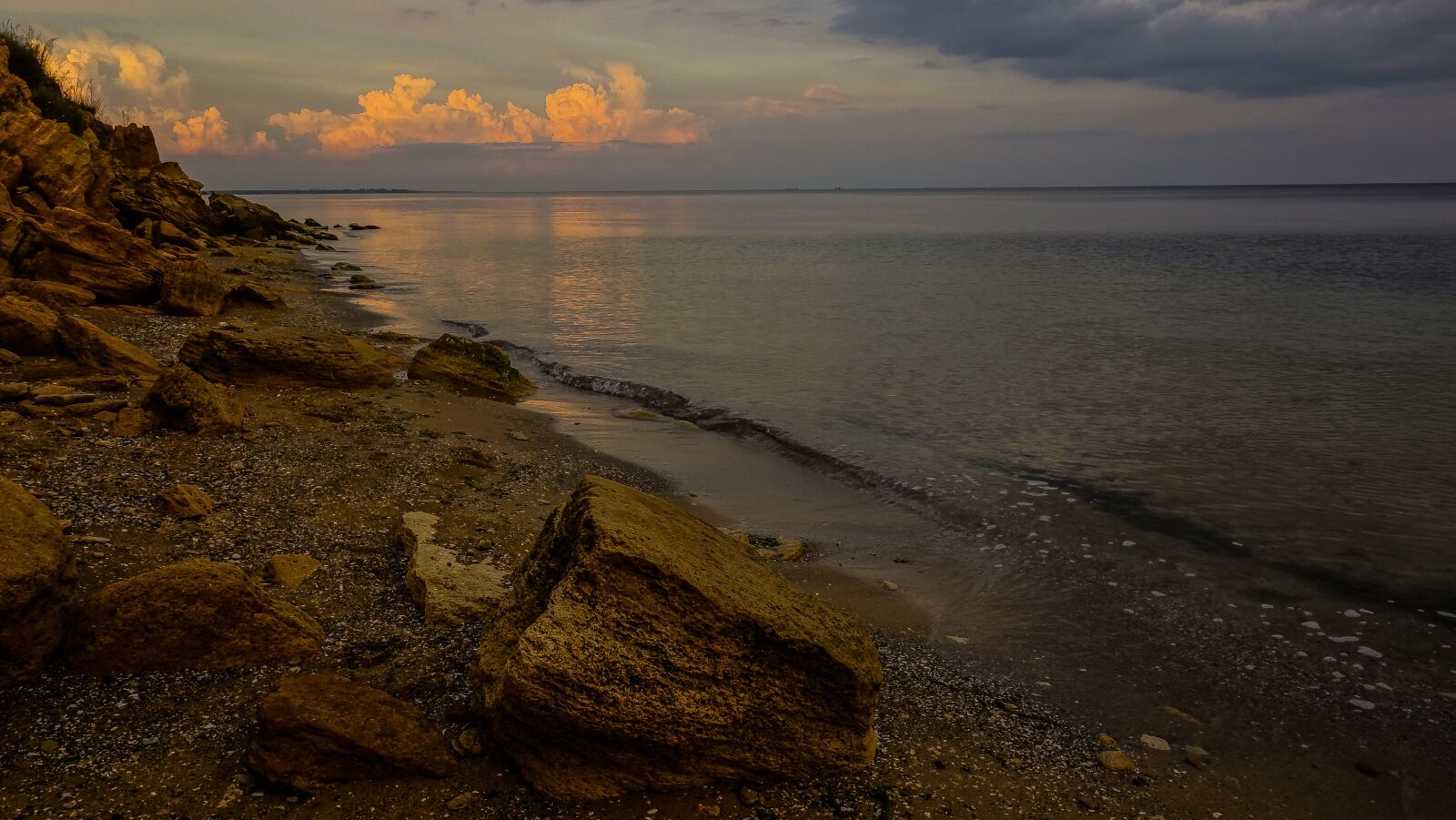 Sony Cyber-shot DSC-RX100 sample photo. Stones, sea, clouds photography