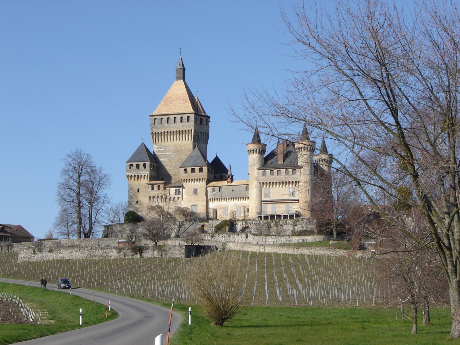 Sony DSC-S80 sample photo. Switzerland, castle, architecture photography