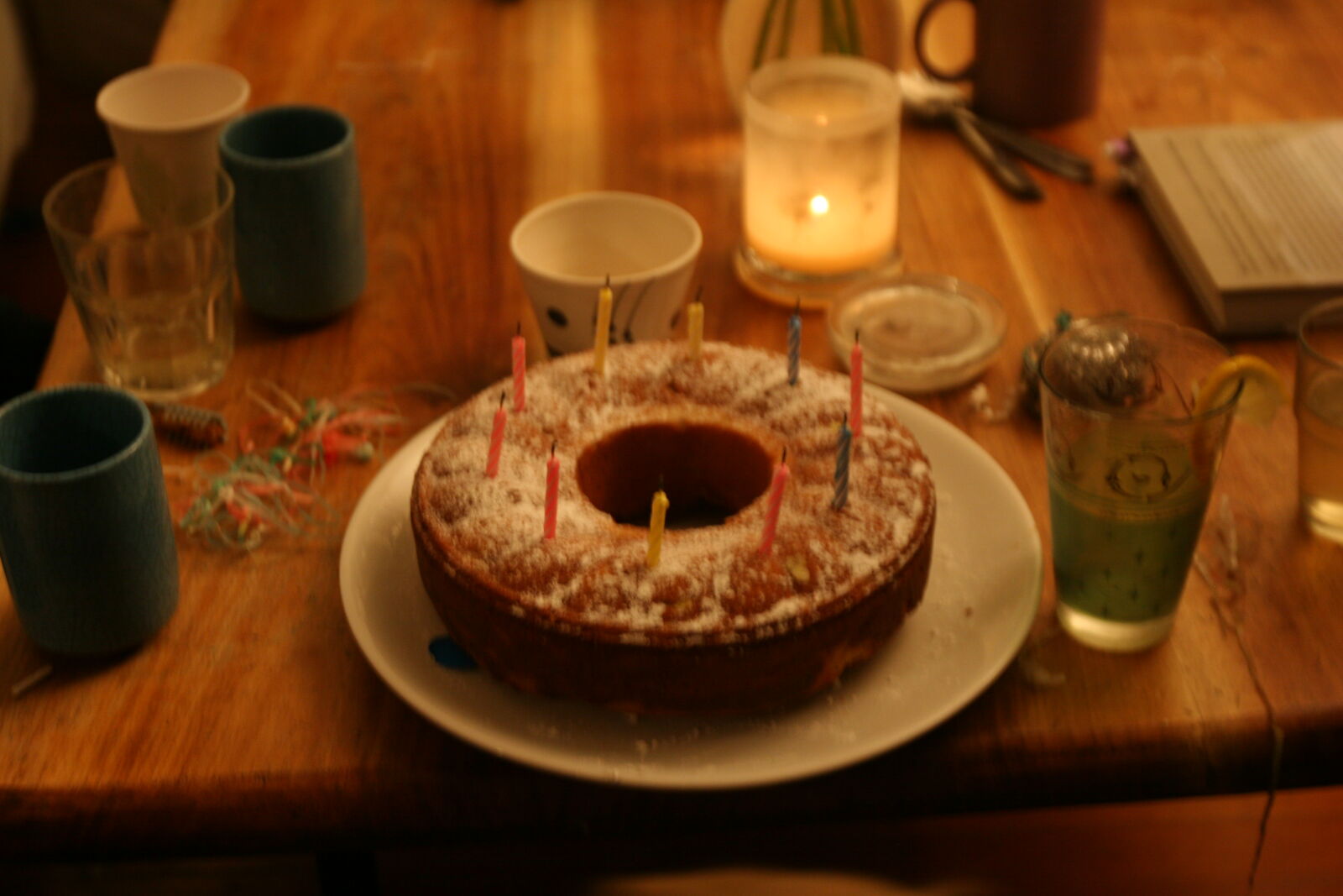 Canon EOS 20D sample photo. Light, cake, candles, glasses photography