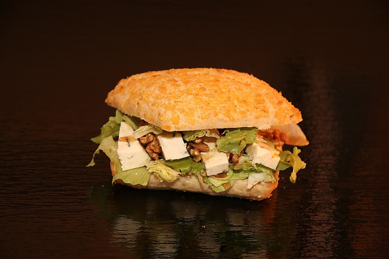 Canon EOS 20D sample photo. Sandwich, cheese, walnuts photography