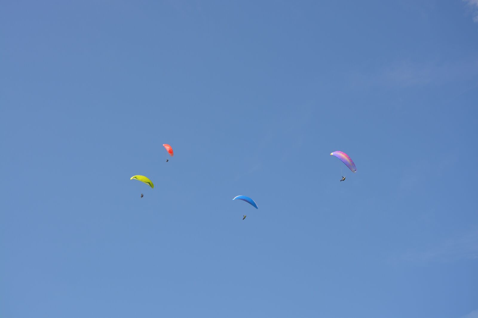 Nikon D5200 sample photo. Blue sky, paragliders, sails photography