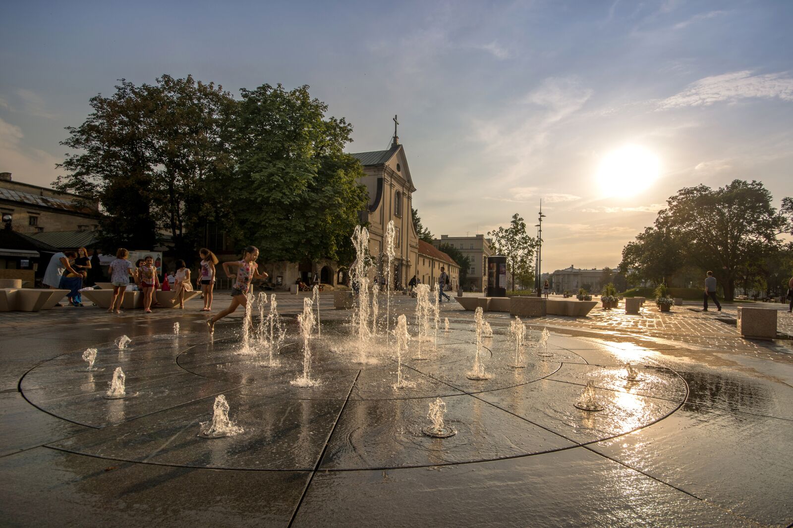 Nikon D5200 sample photo. Fountain, kids, water photography