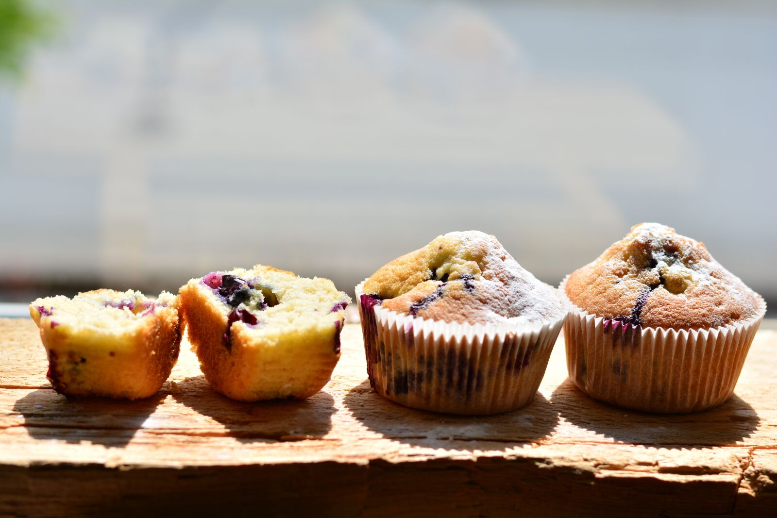 Nikon D5200 sample photo. Muffins, blueberry muffins, bake photography