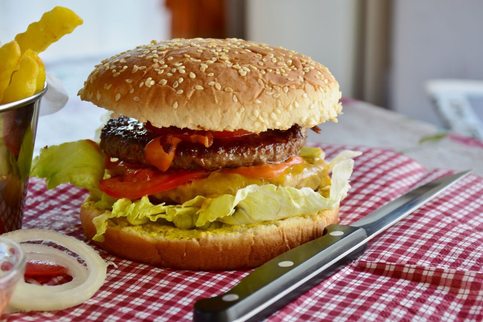 Nikon D7200 sample photo. Burger, hamburger, bbq photography