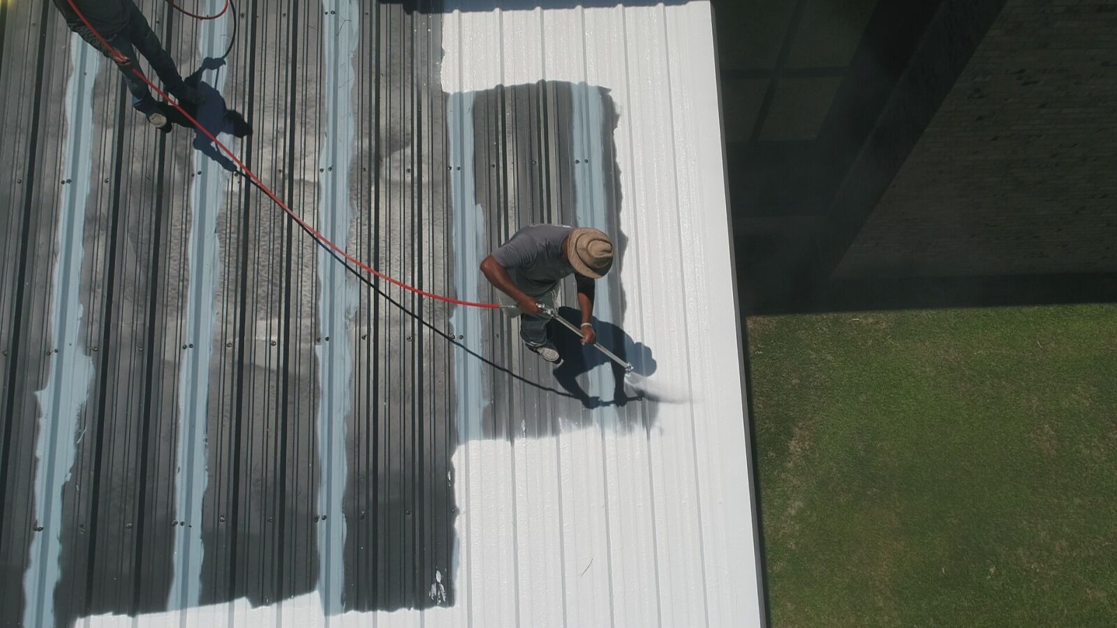 DJI FC6310 sample photo. Roof coating, patriot roof photography