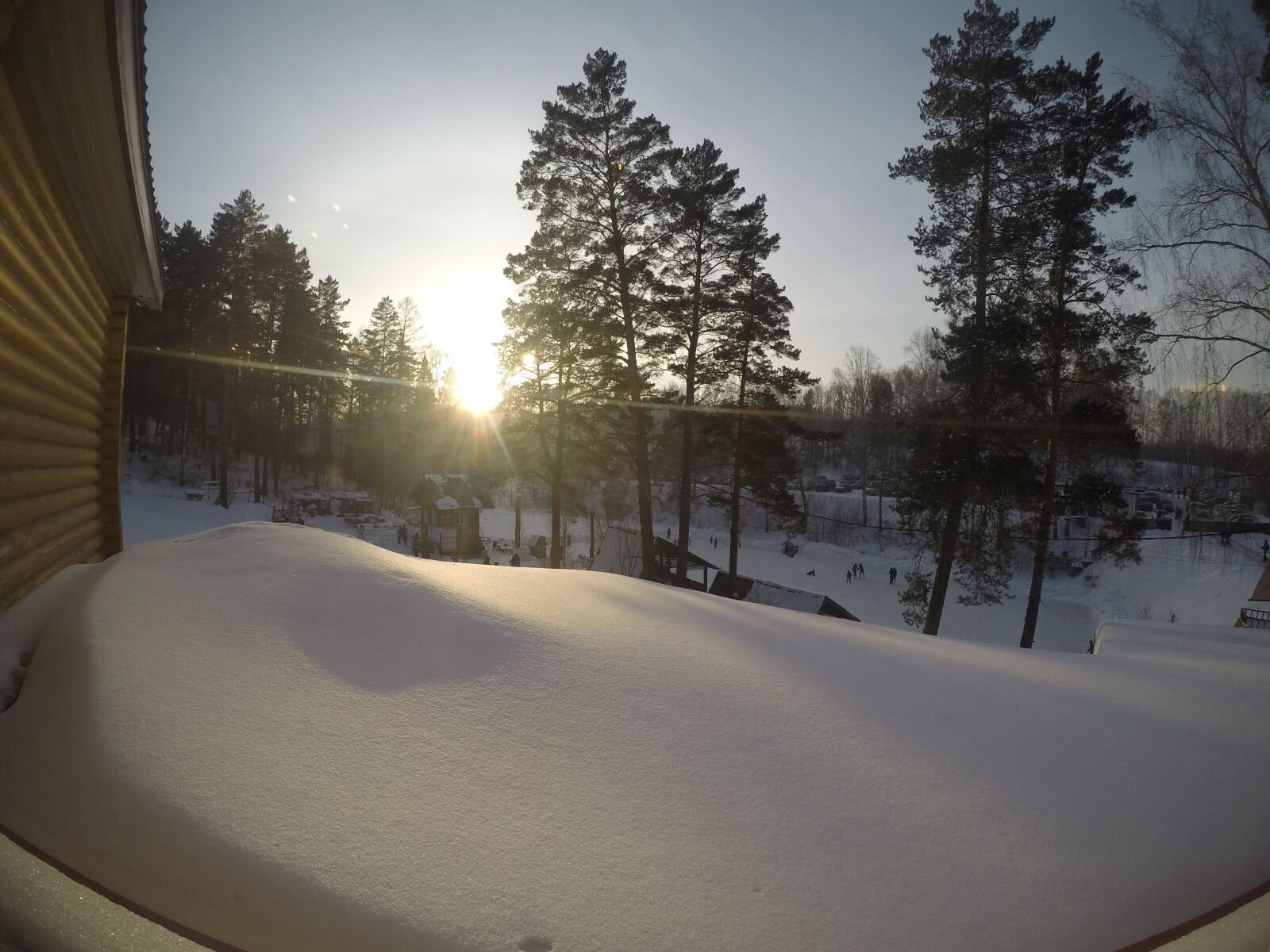 GoPro Hero5 Black sample photo. Snow, sunset, siberia photography