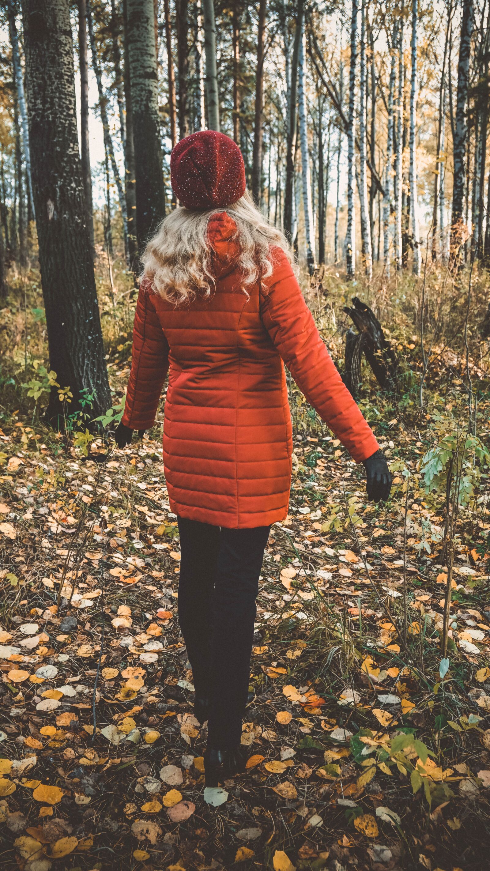 Sony a6000 + Sony Vario-Tessar T* E 16-70mm F4 ZA OSS sample photo. Girl, red, forest photography