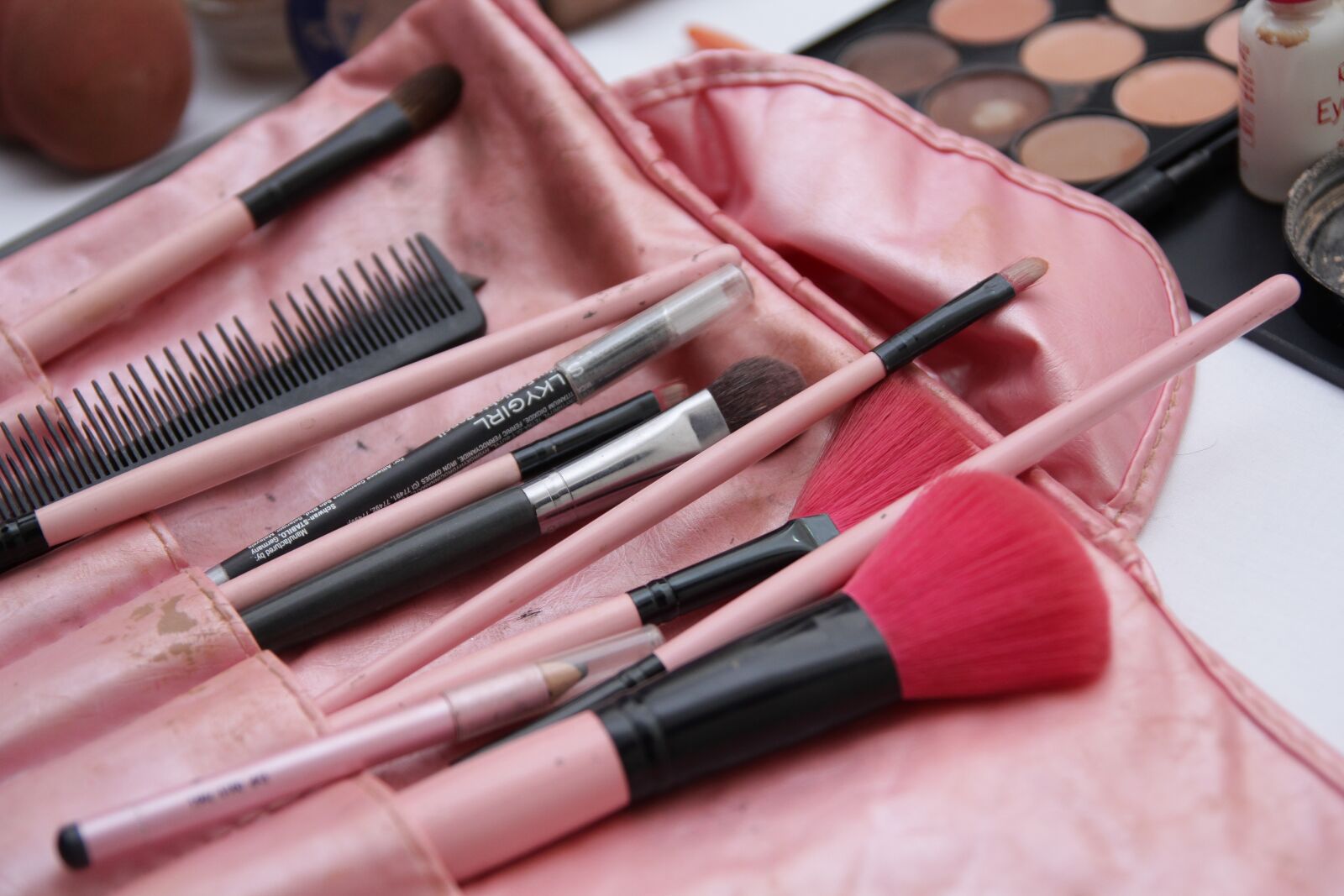 Canon EOS 60D sample photo. Brush, makeup, cosmetics photography