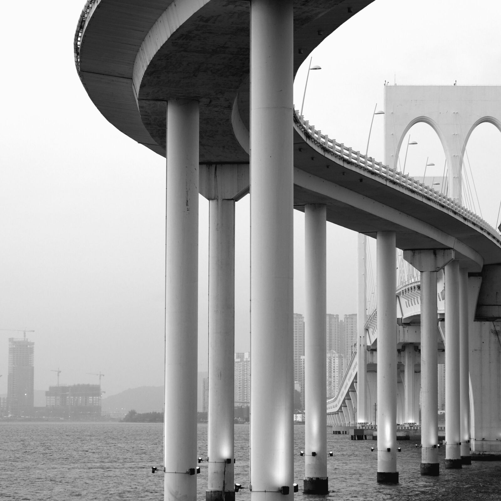 Olympus OM-D E-M5 sample photo. Pillar, bridge, river, arch photography