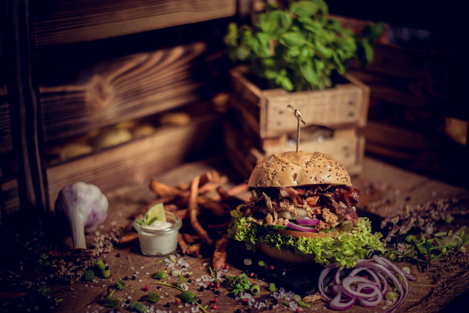 Nikon D750 sample photo. Hamburger, cheeseburger, burger photography