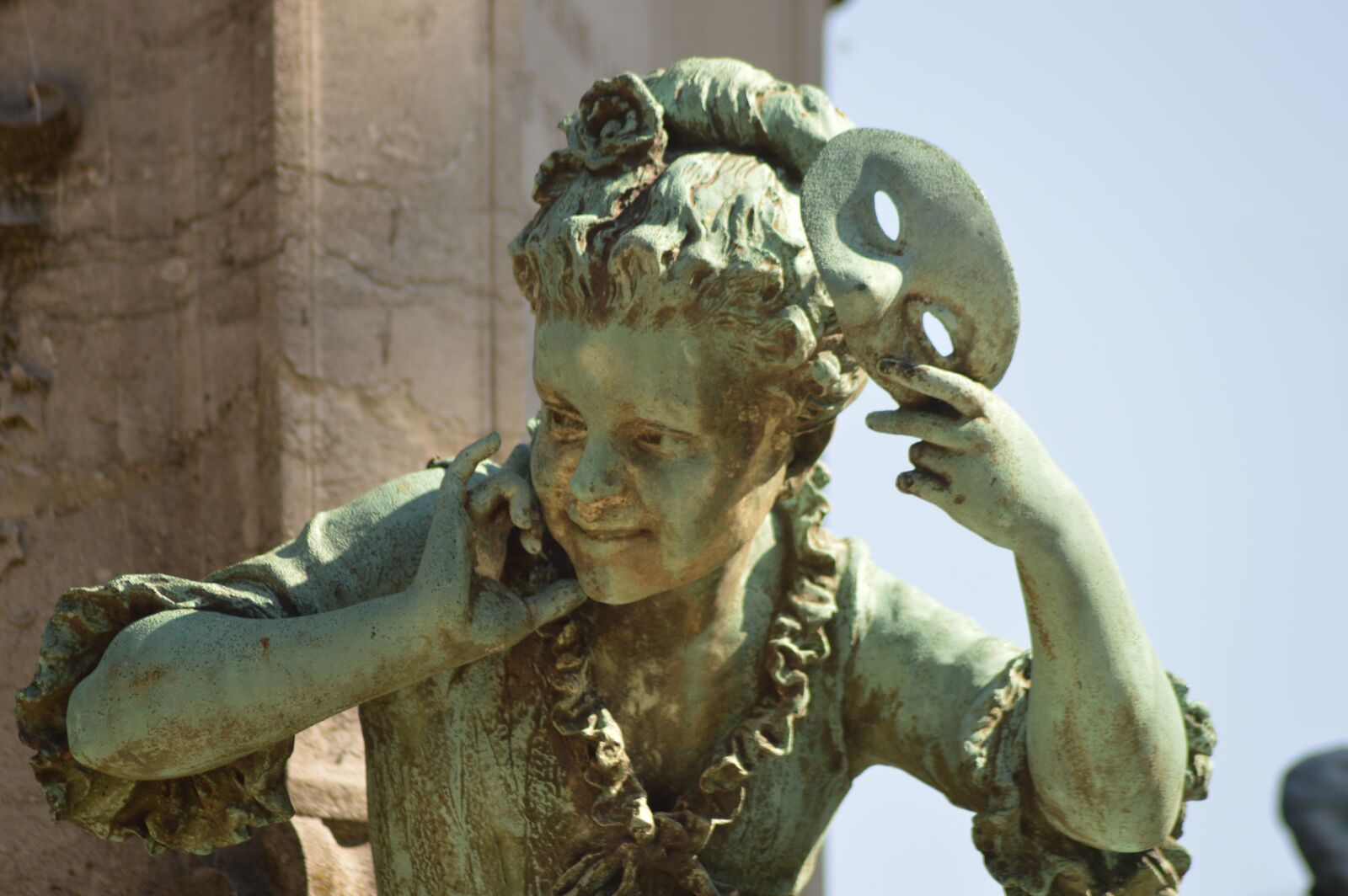 Nikon D3200 sample photo. Statue, bronze, girl photography