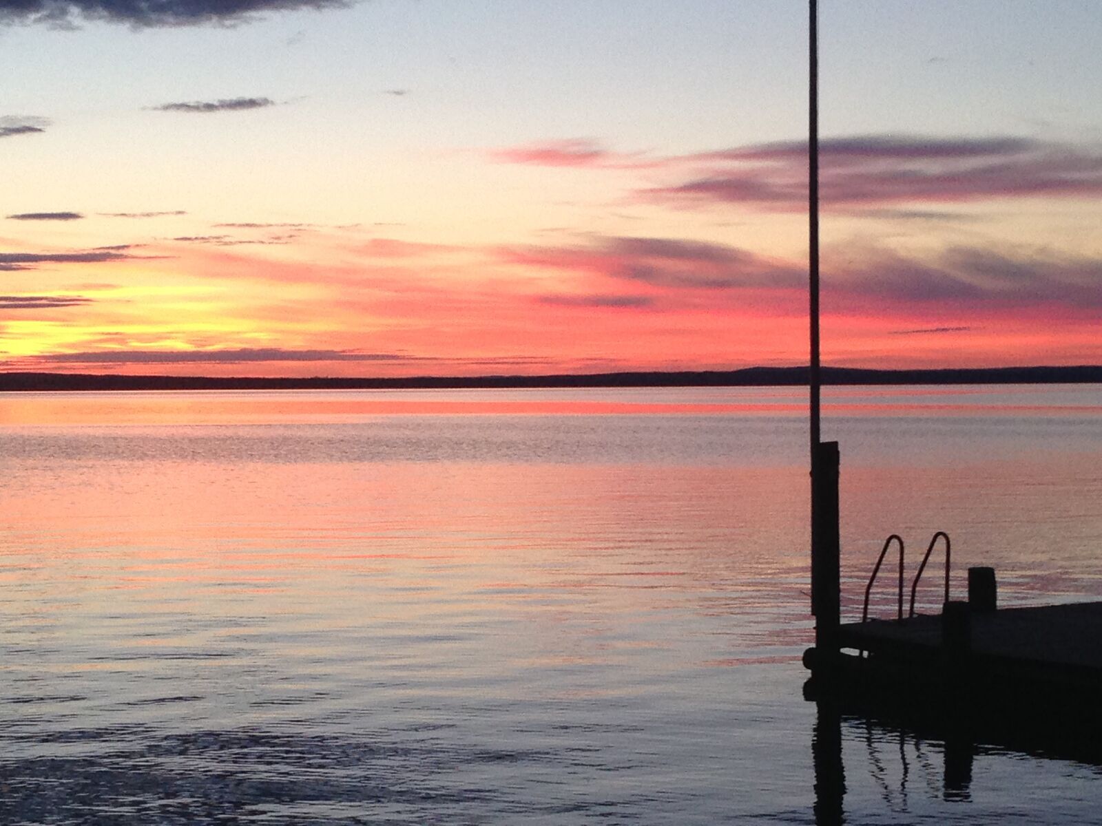 iPhone 5 back camera 4.12mm f/2.4 sample photo. Siljan, lake, sunset photography