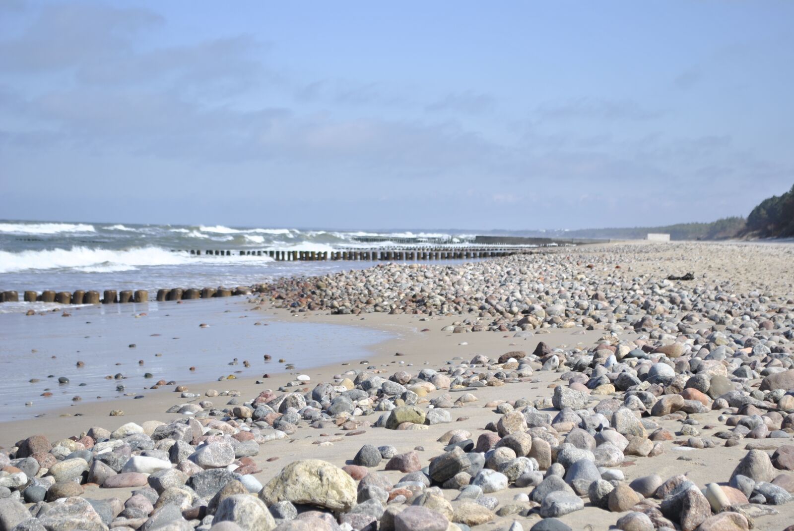Nikon D3000 sample photo. Beach, sea, the stones photography