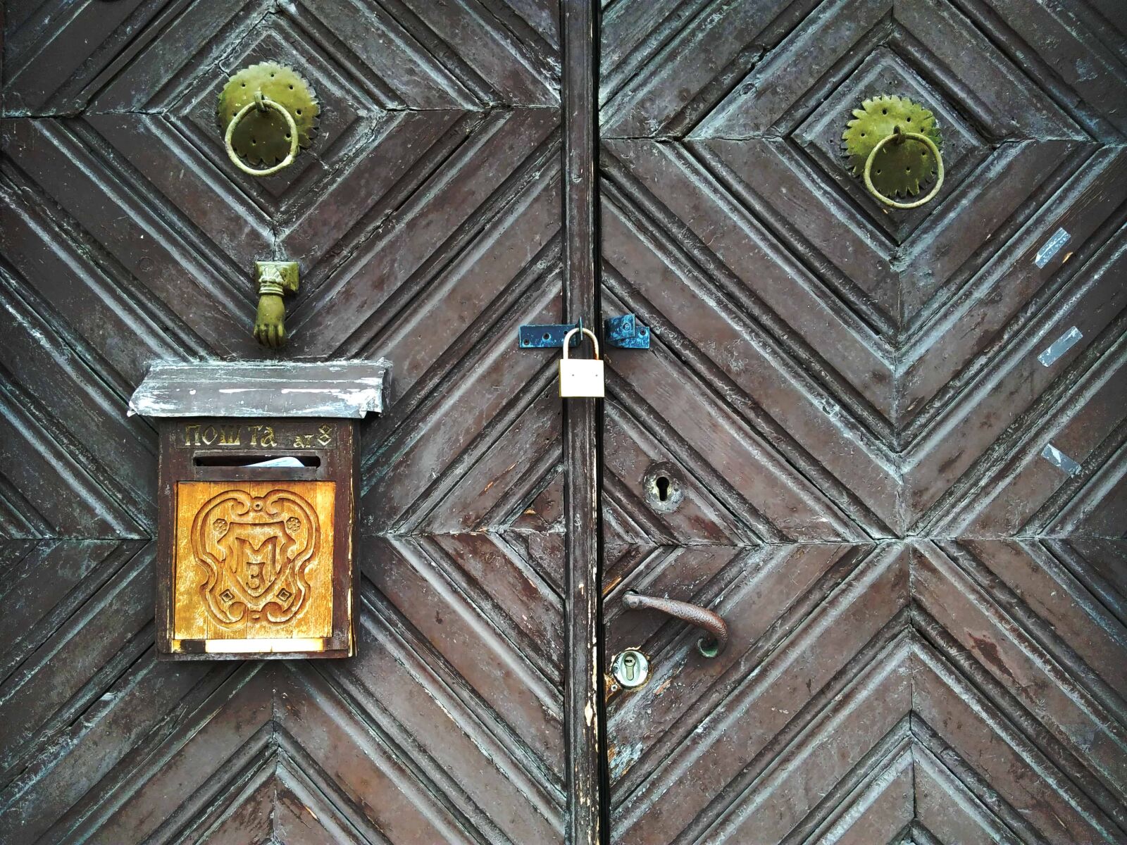 Lenovo S60-A sample photo. Wooden, old, entrance, pattern photography