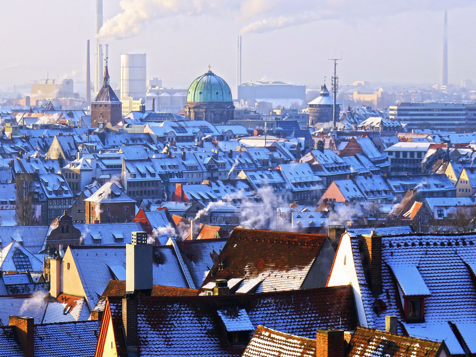 Canon PowerShot SX710 HS sample photo. Morning, winter, nuremberg photography
