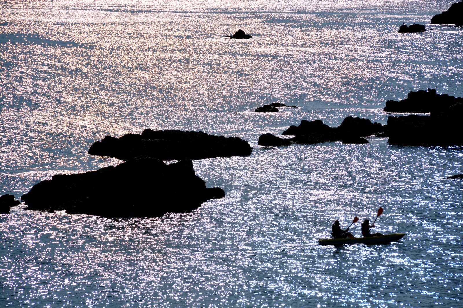 Nikon D7100 sample photo. Sea, sunset, canoeing photography