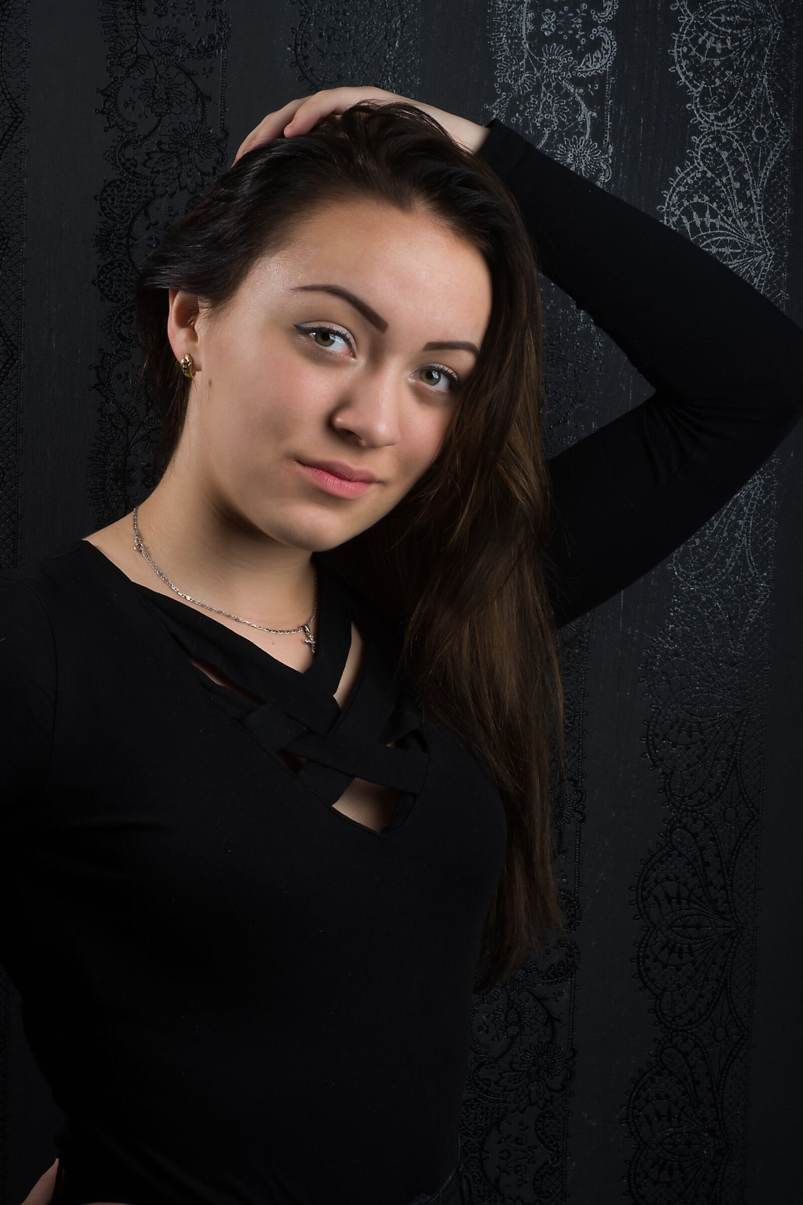 Nikon D7200 sample photo. Girl, black, model photography