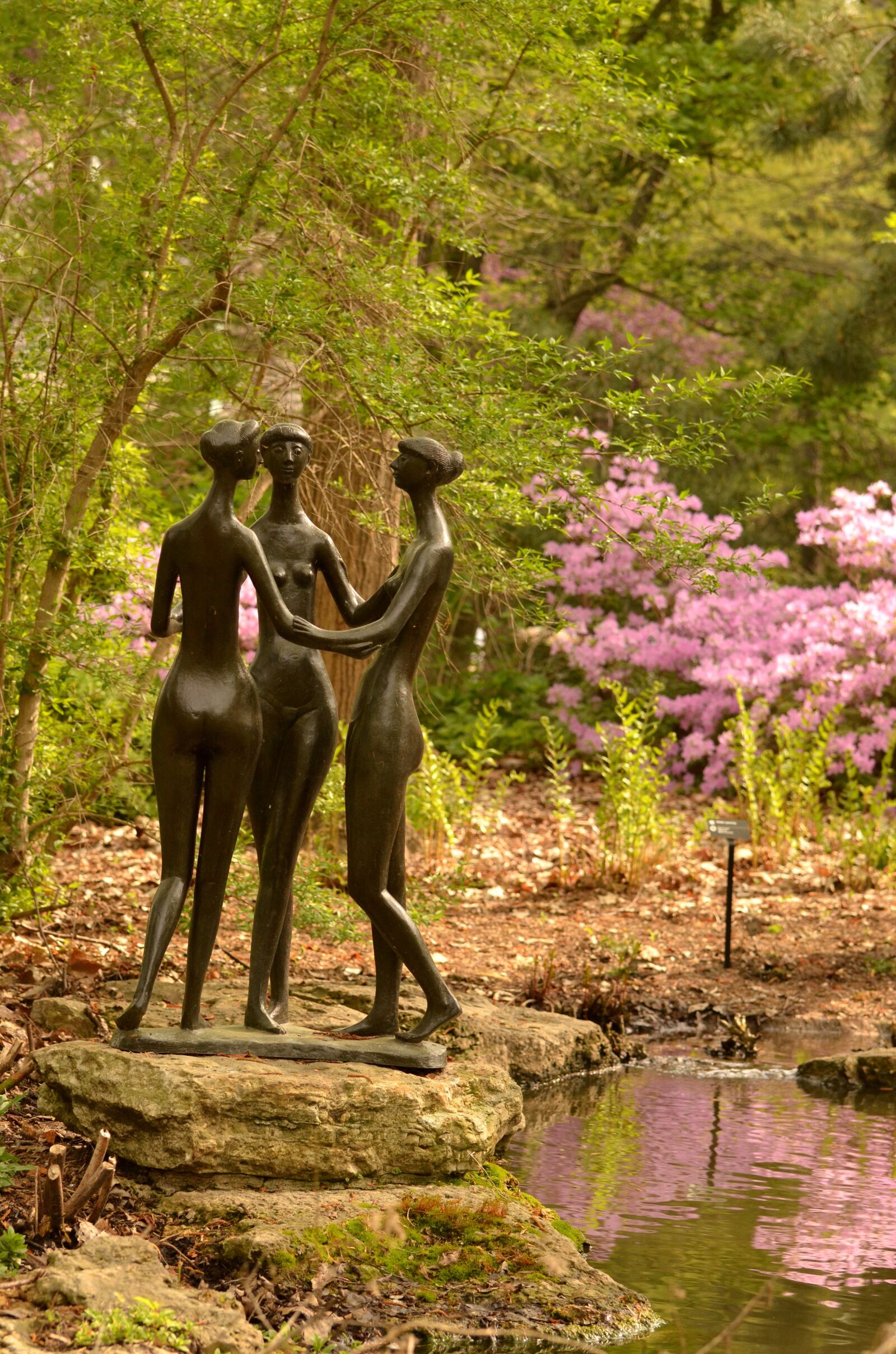 Nikon D5100 sample photo. Garden, statue, spring photography