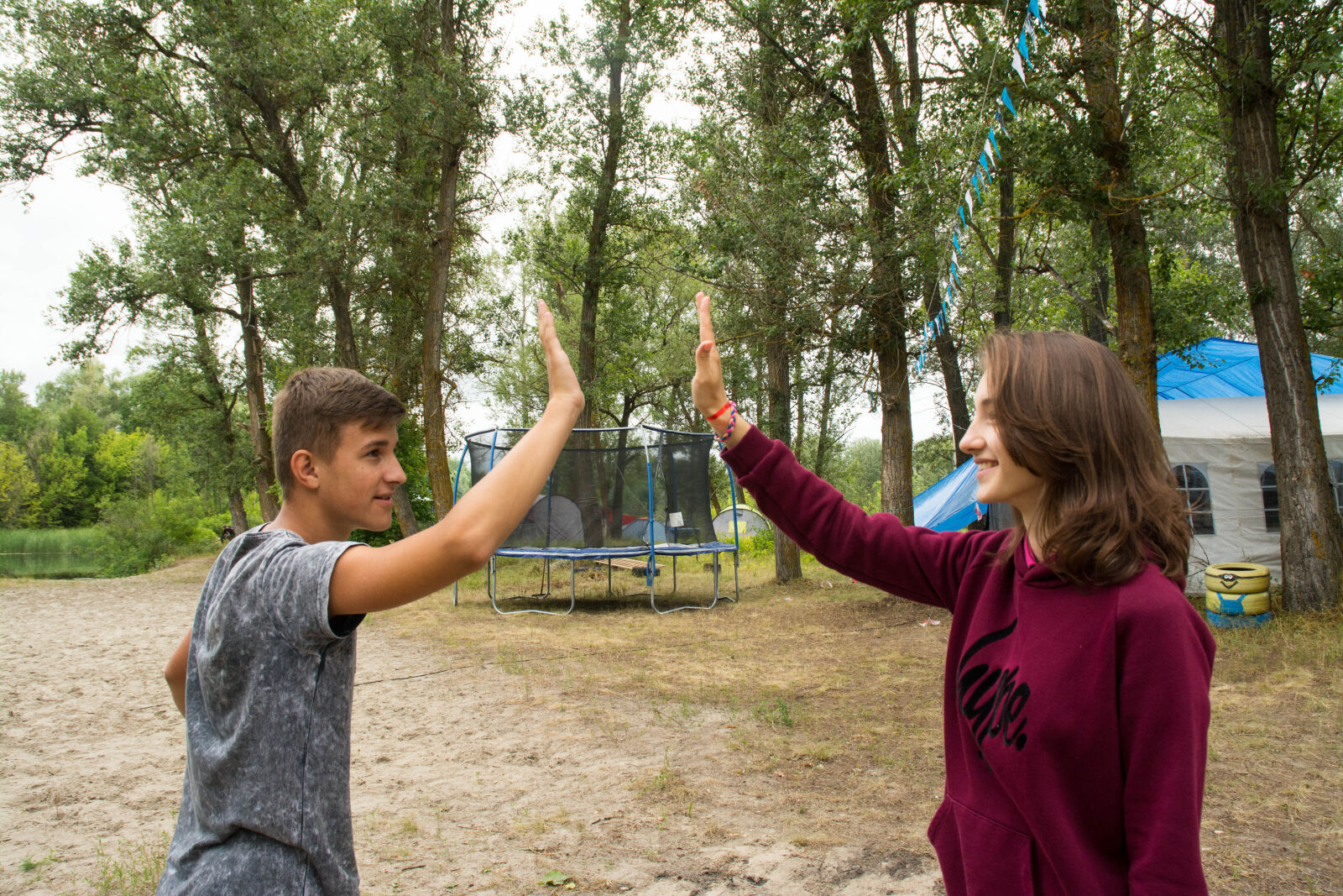 Nikon D7100 sample photo. Camp, dip, forest, pine photography