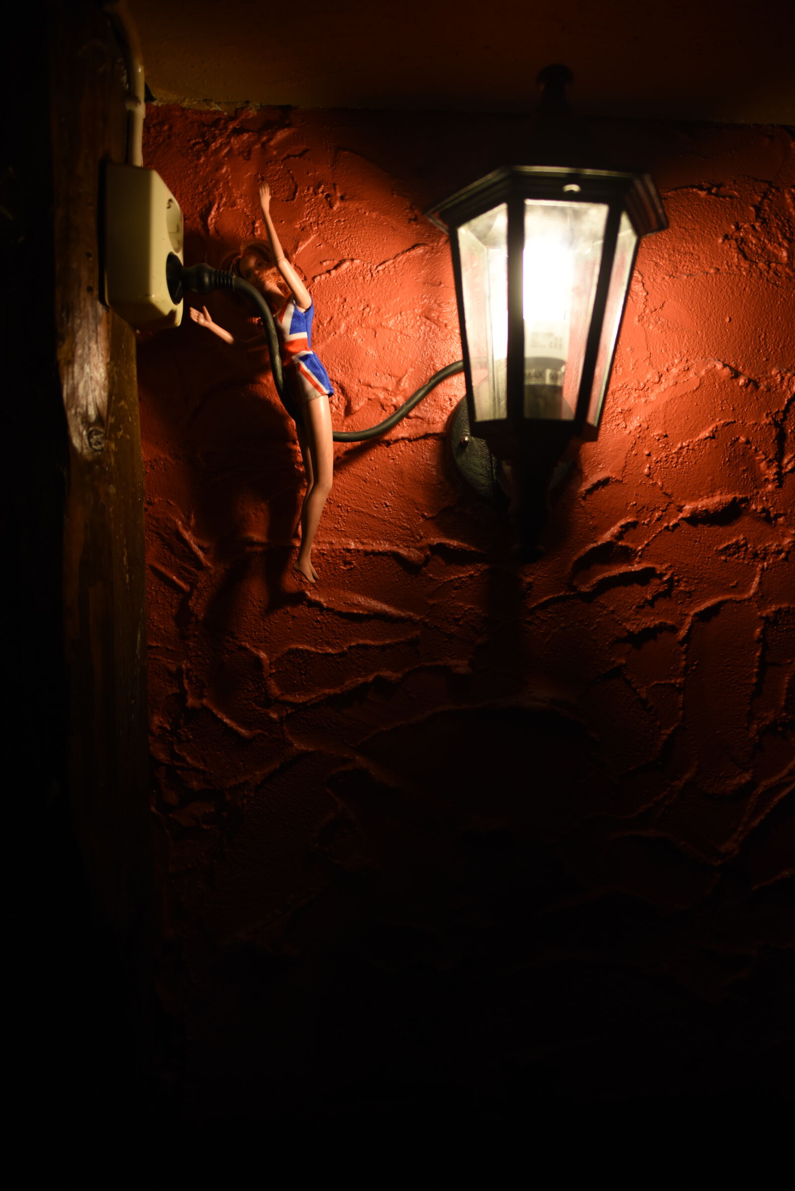 Nikon D810 sample photo. Dark lamp puppet photography