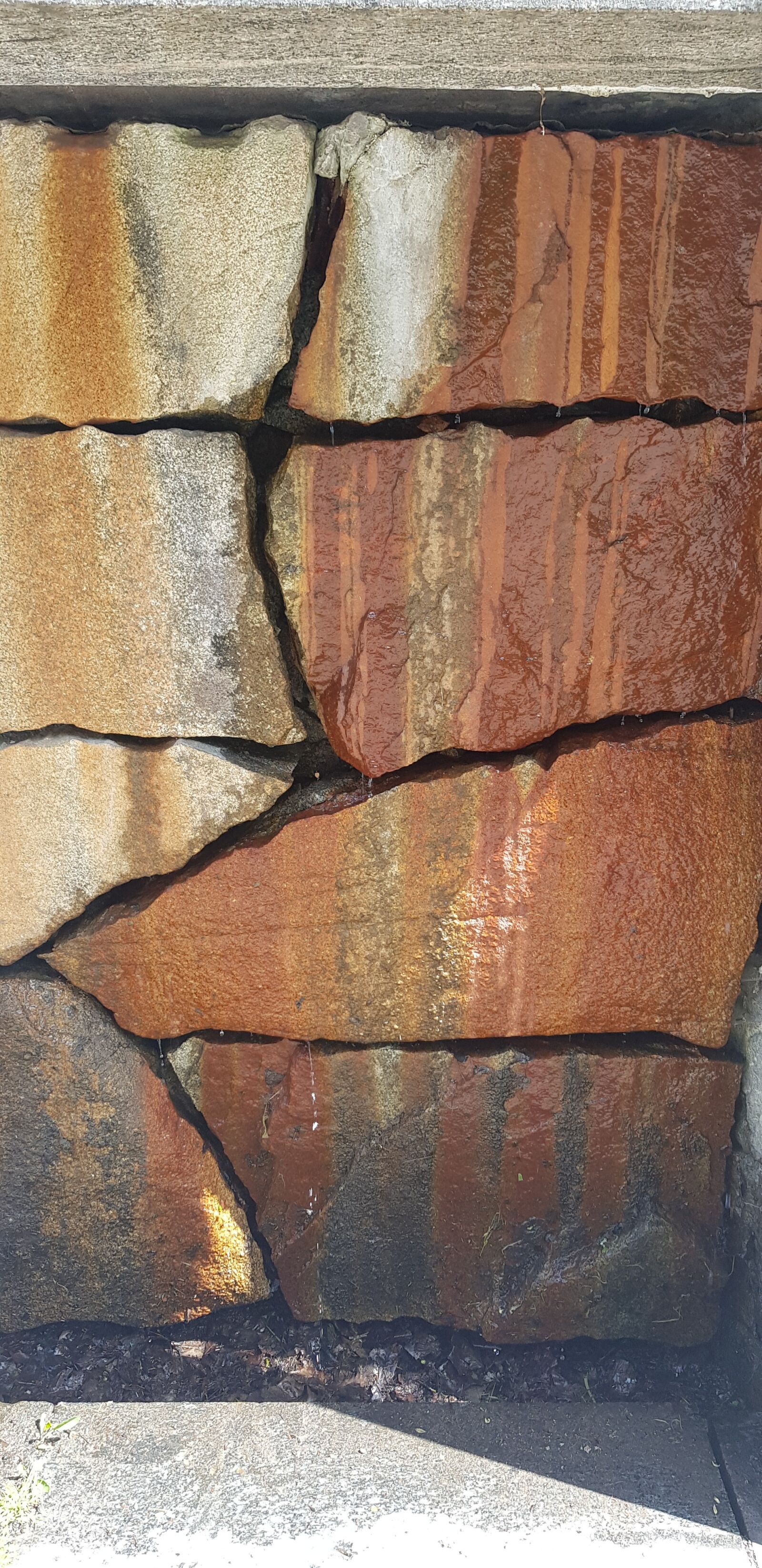 Samsung Galaxy S8 sample photo. Stone wall, moisture, beige photography