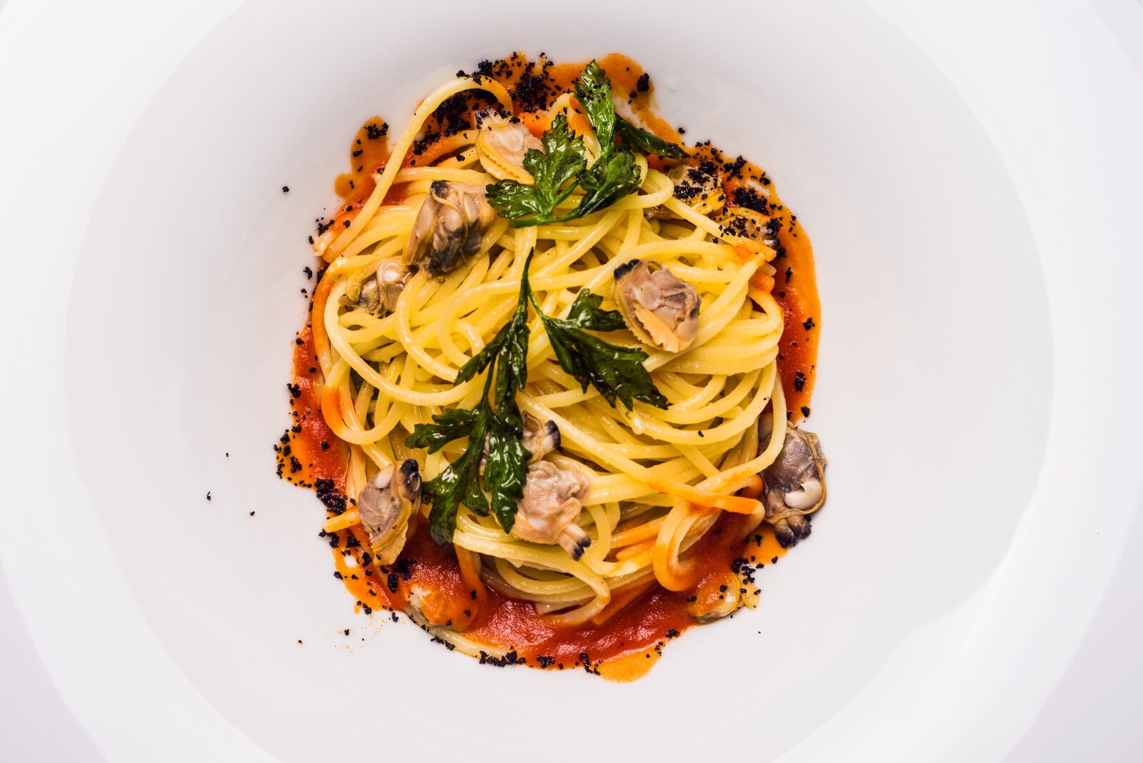 Nikon D750 sample photo. Spaghetti, fish, pasta photography