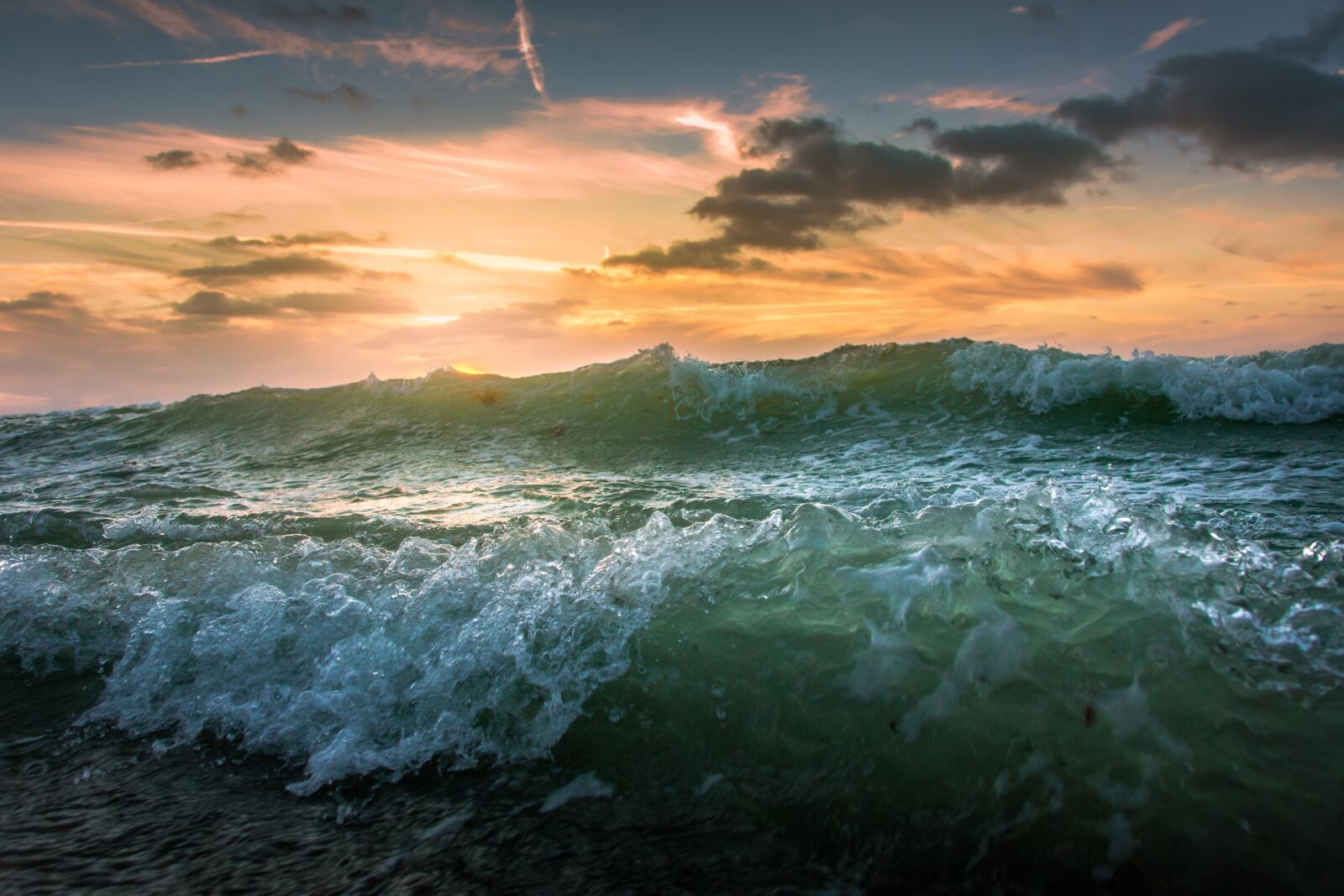 Nikon D7200 sample photo. Sea, sunset, wave photography