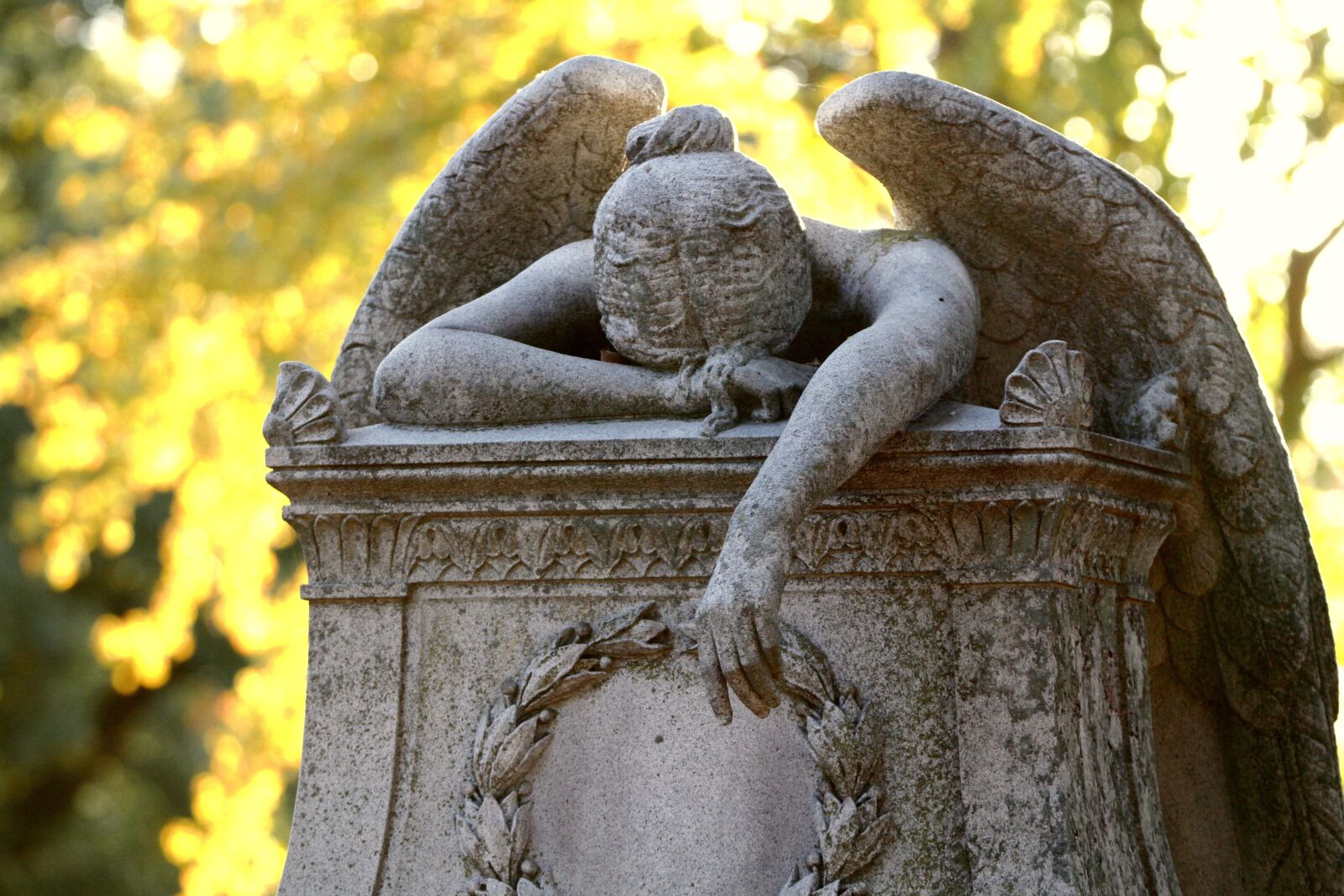 Canon EOS 7D sample photo. Angel, headstone, cemetery photography