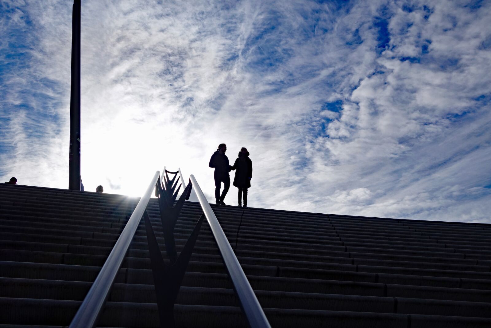 Sony Cyber-shot DSC-RX100 II sample photo. Stairs, railing, pair photography