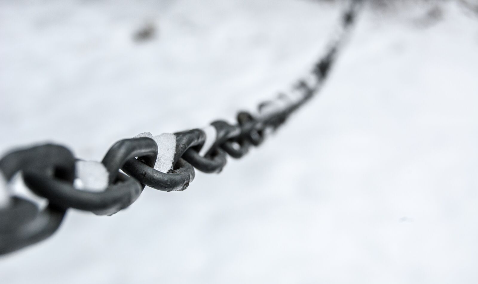 Nikon D40 sample photo. Chain, snow, winter photography