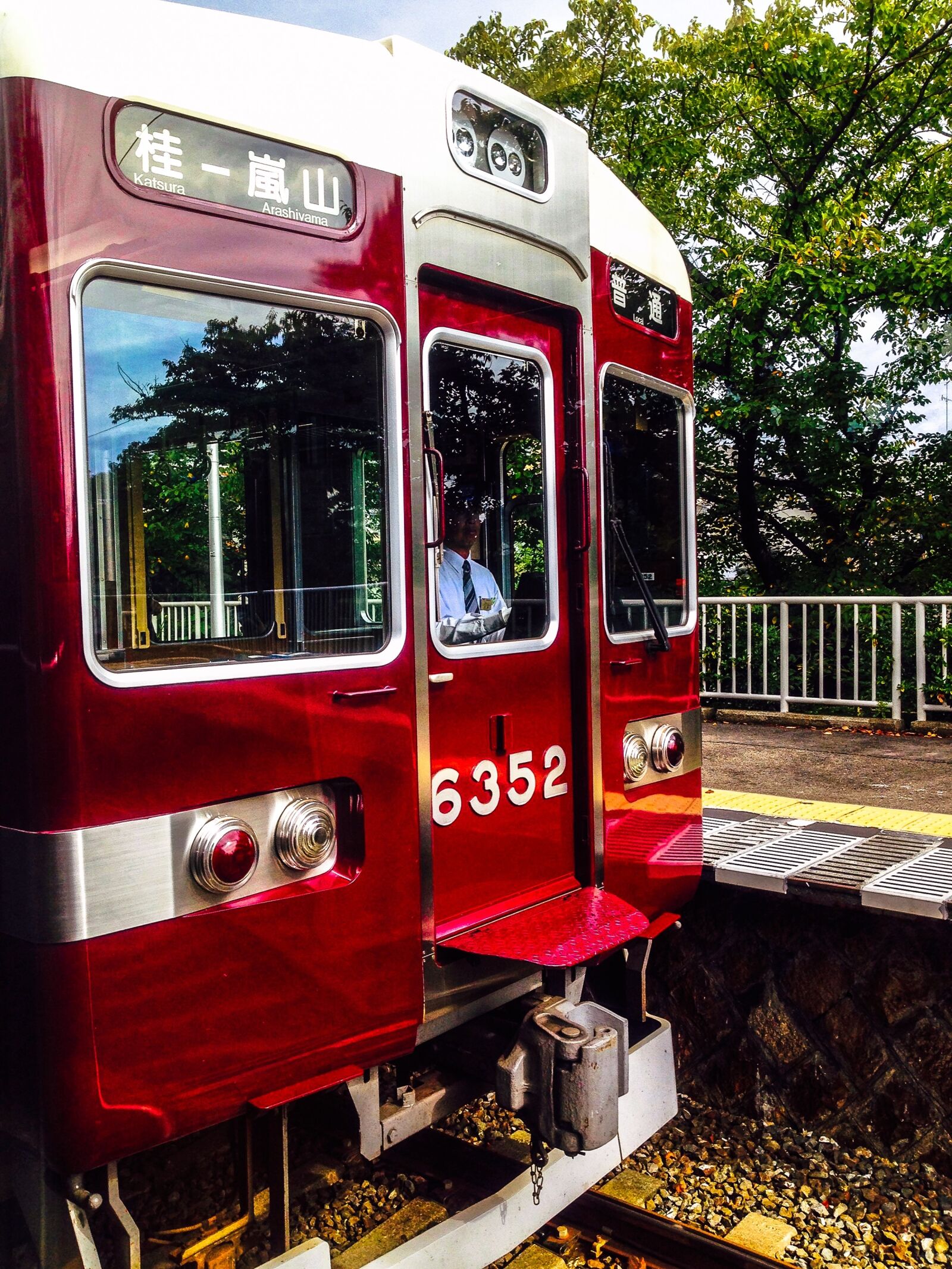 Apple iPhone 5 sample photo. Travel, train, red car photography