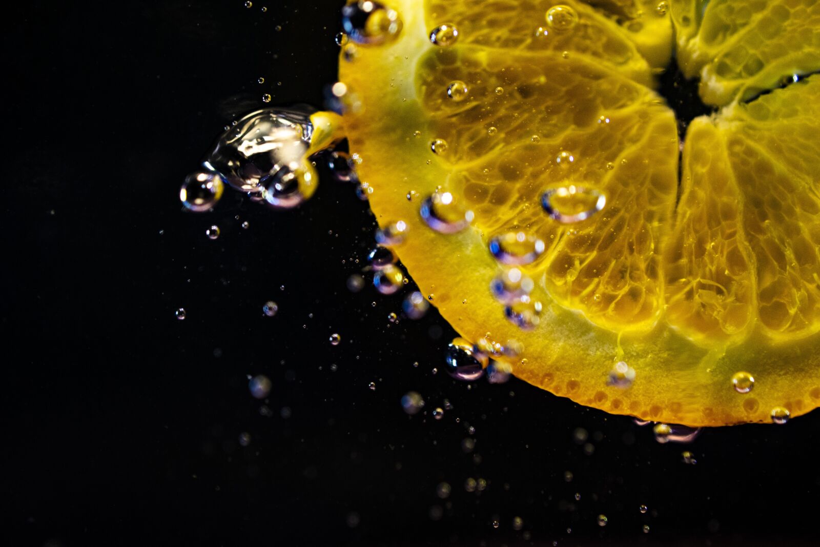 Nikon D3400 sample photo. Orange, citrus, bubble photography