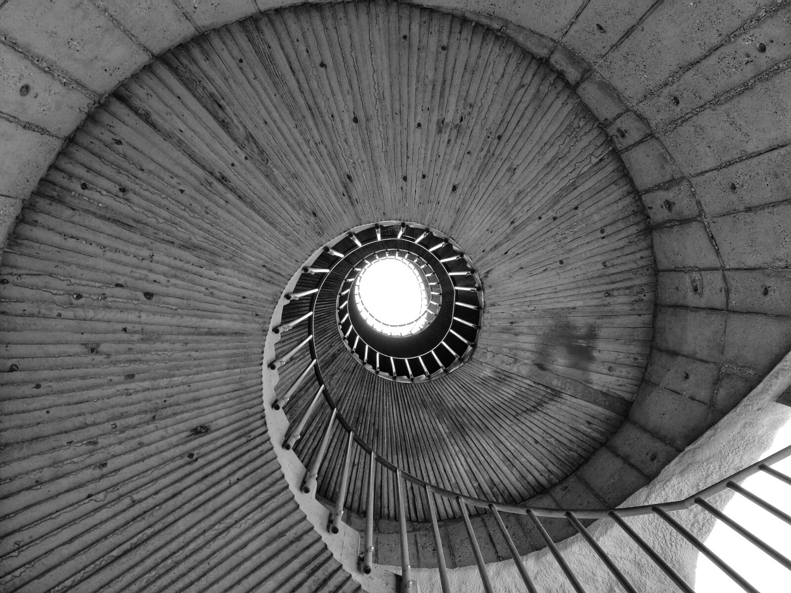 OnePlus GM1913 sample photo. Spiral, concrete, stairs photography