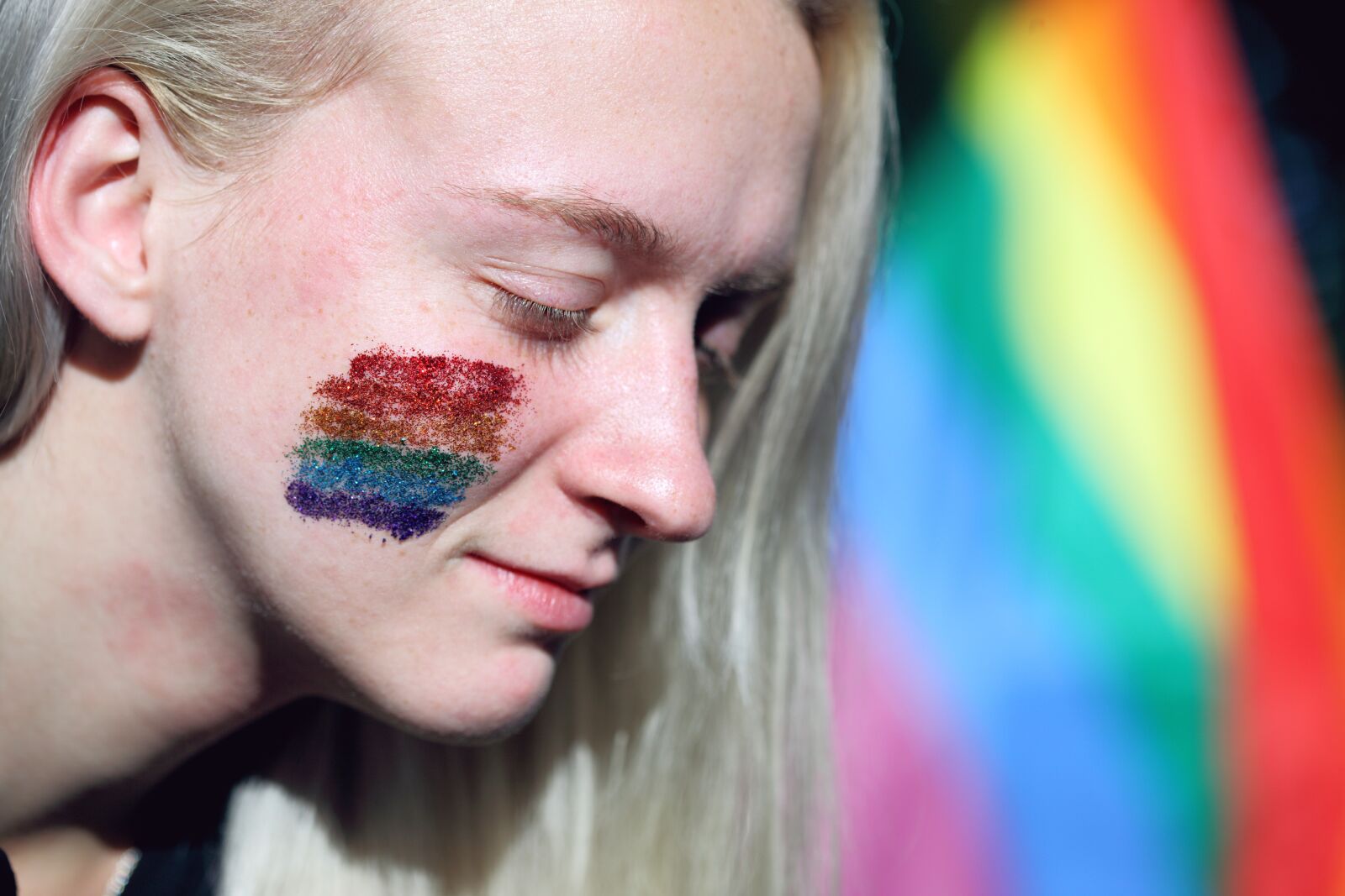 Canon EOS 5D Mark II sample photo. Rainbow, glitter, gay photography