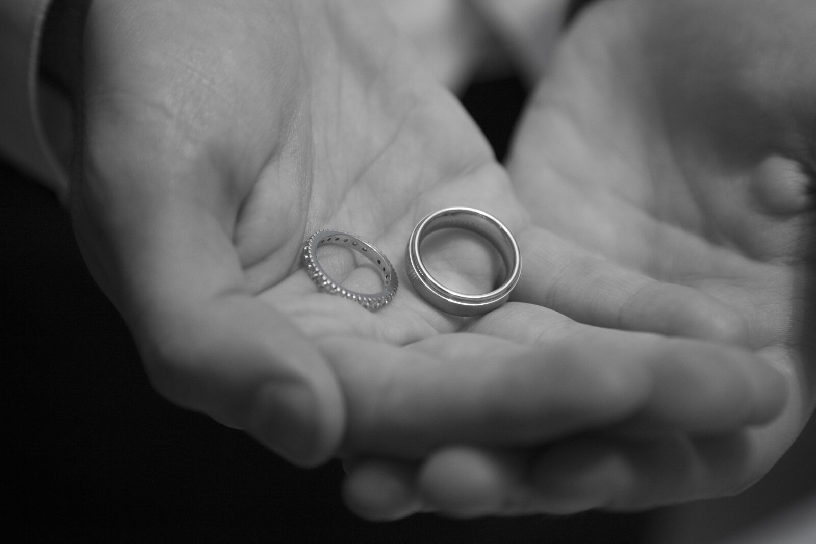 Canon EOS 5D Mark II sample photo. Black, and, white, rings photography