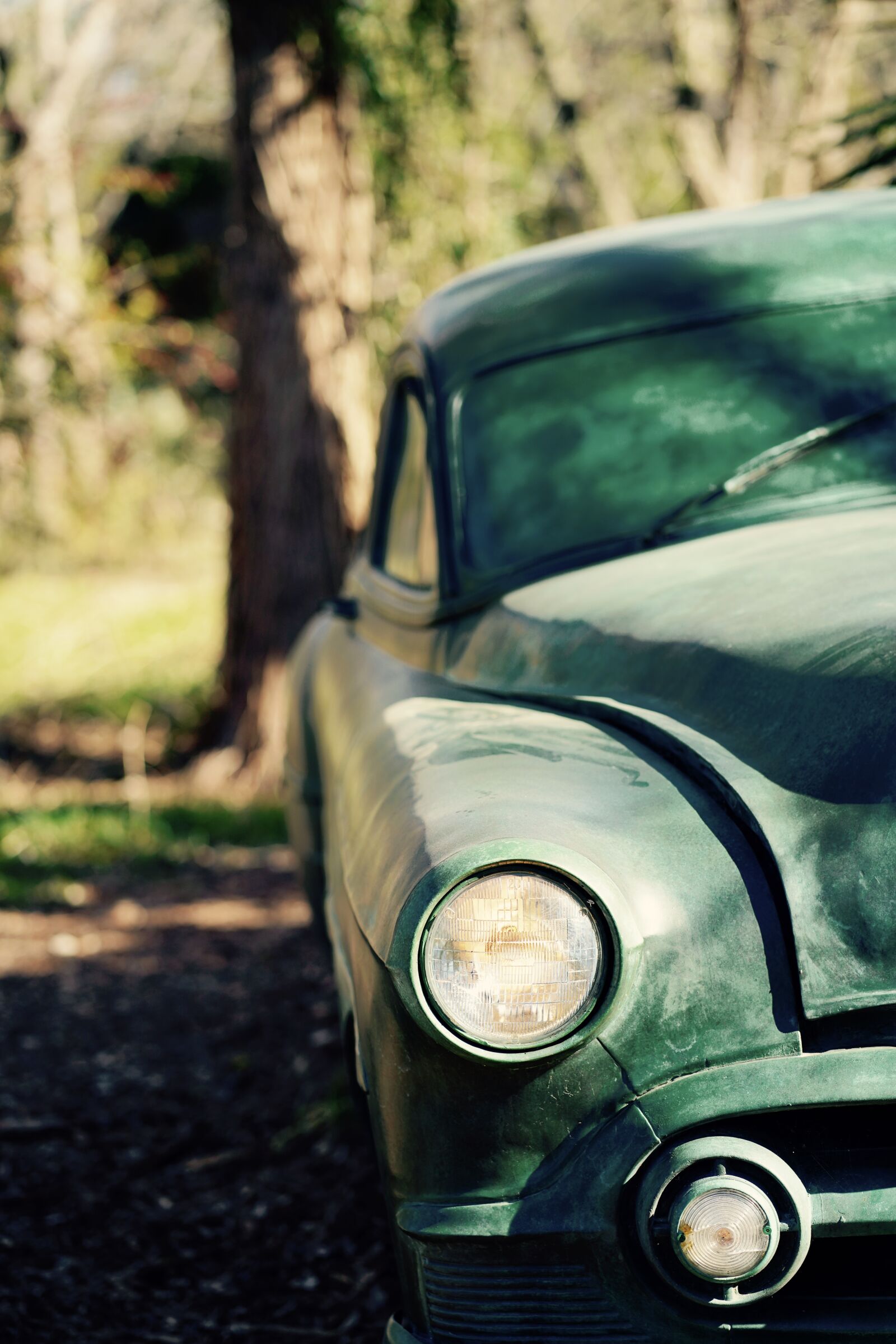 Sony a7R III sample photo. Green, old, car photography