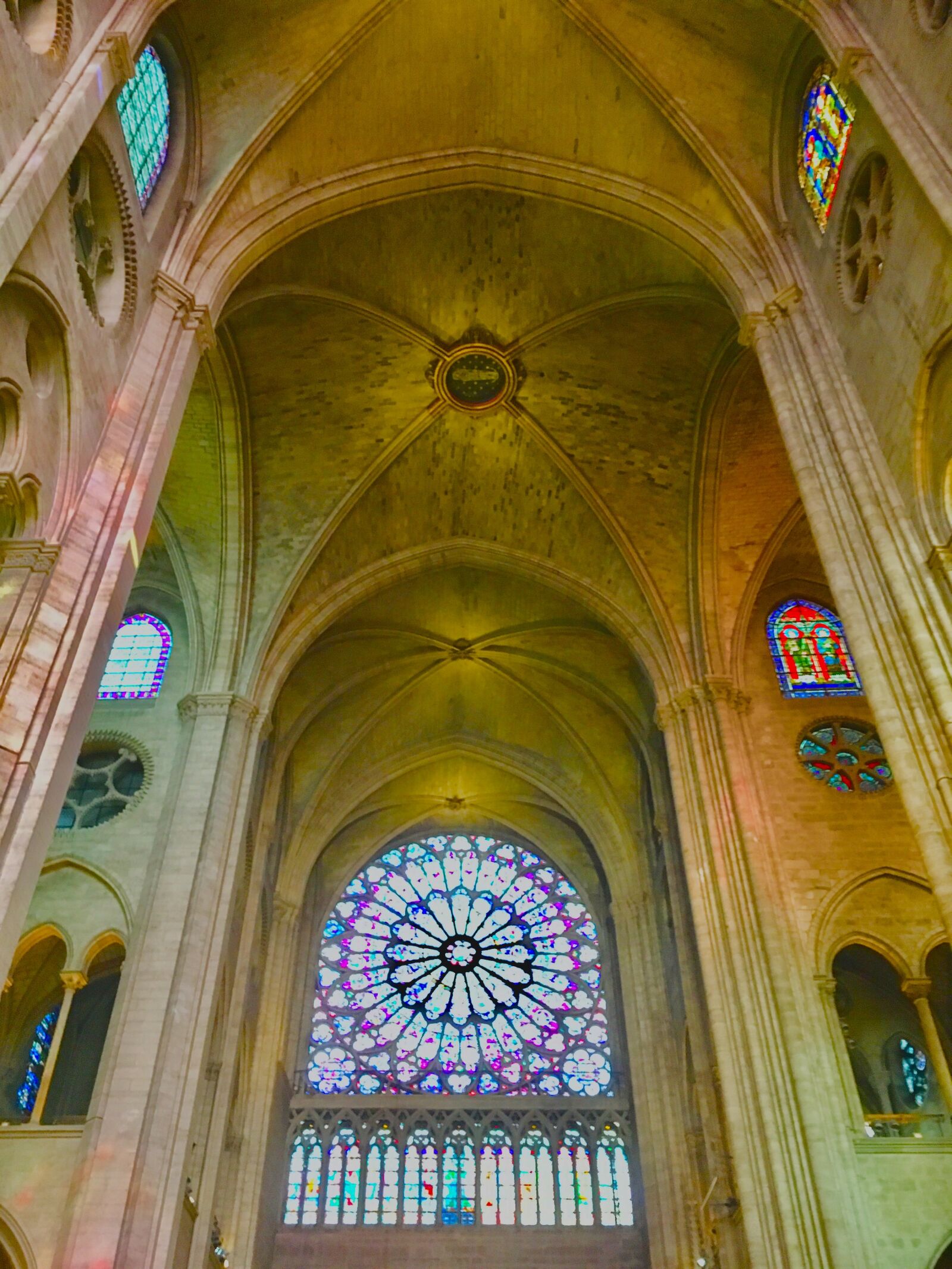 Apple iPhone 6s sample photo. Rosette, cathedral, stained glass photography