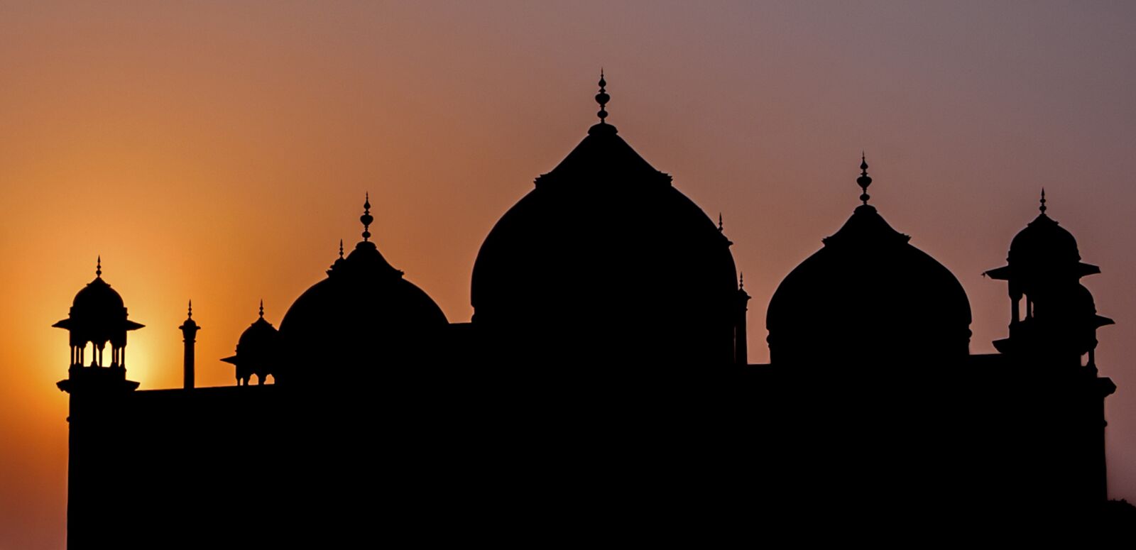 Nikon D700 sample photo. Silhouettes, sunset, mosque photography