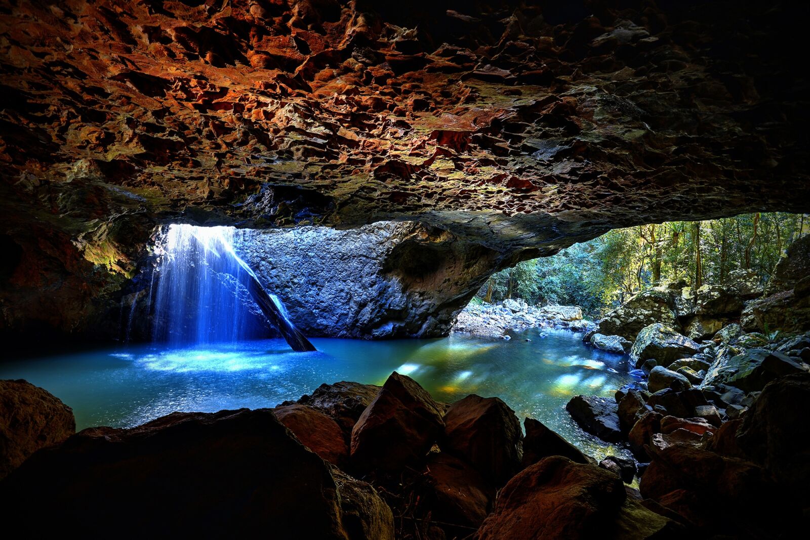 Nikon D800E sample photo. Cave, rock, brisbane photography